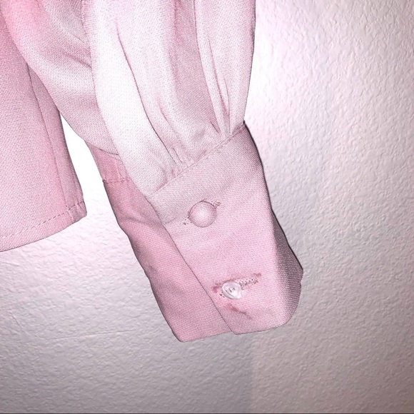 J. Juań Pink Button Down Blouse Medium - Picture 3 of 3
